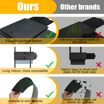 Sun Visor Extender Polarized PC Material | Driver & Passenger Side Clip-On, Adjustable Glare & UV Blocker, Fits All Vehicles