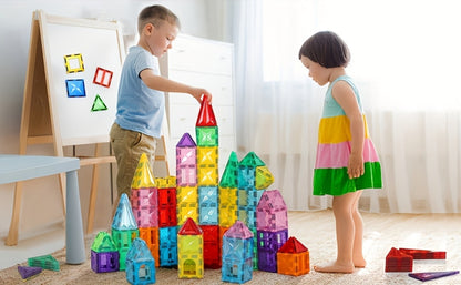 Magnetic Tiles 120pcs with 2 Toy Cars for Kids Ages 3 4 5 6 with the Listed Color, Size or Set Options for Everyday Use