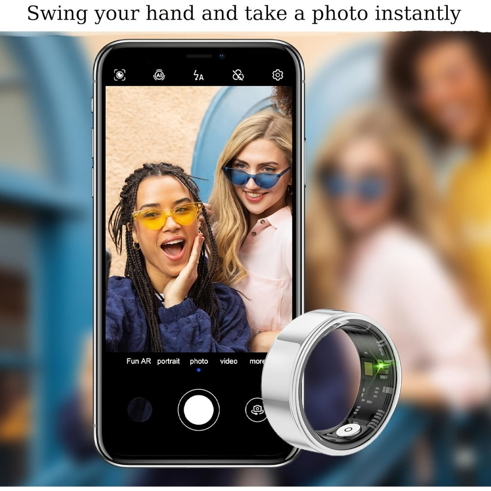 Smart Ring Fitness & Health Tracker for Men & Women, Heart Rate, Sleep, Steps, Calories, Body Temp & HRV Monitoring