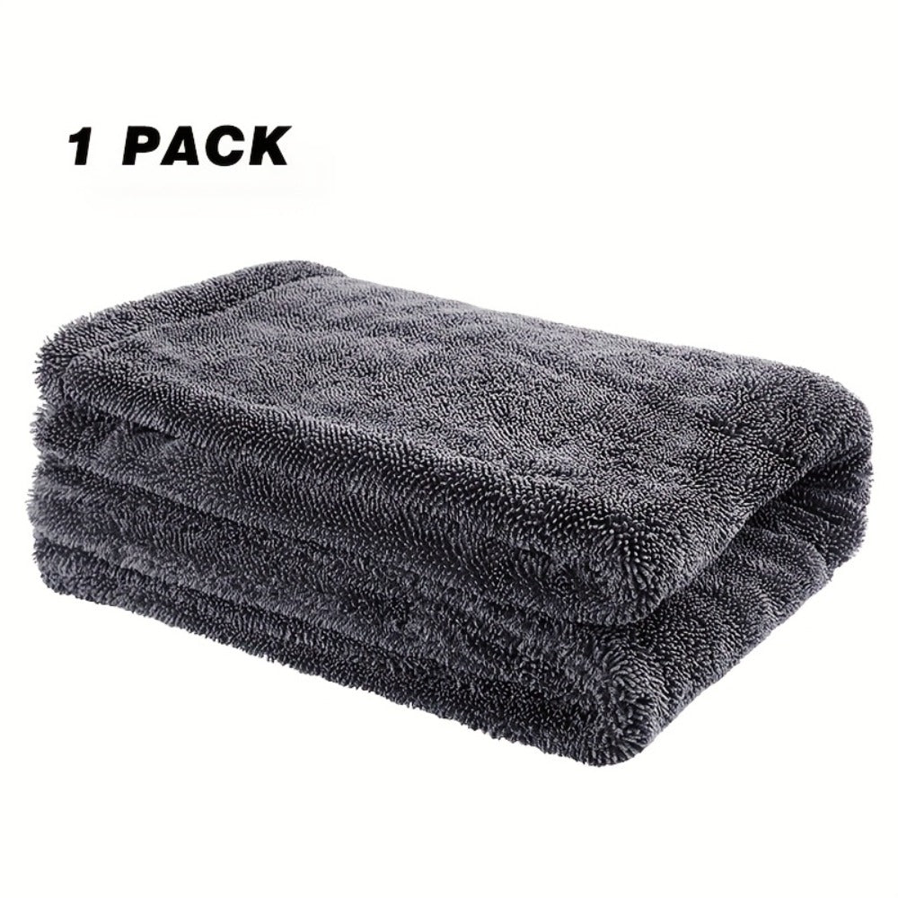 Car Drying Towel in 24 x 36-Inch 1500 GSM Edgeless Microfiber, Available as One or Two Pieces