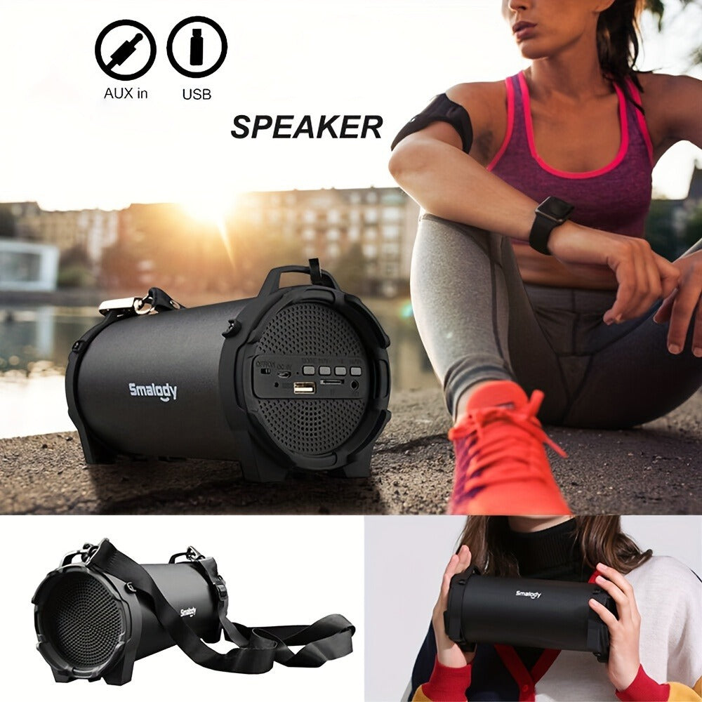 Rechargeable Wireless Boombox Speaker with 3.5mm AUX Input & USB Port, Loud Stereo Sound, 2000mAh Battery