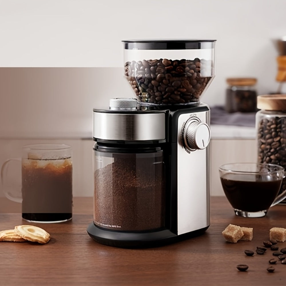 Electric Burr Coffee Grinder with 16 Precise Grind Settings, Adjustable Burr Mill for 2-14 Cups, Stainless Steel Coffee Bean Grinder