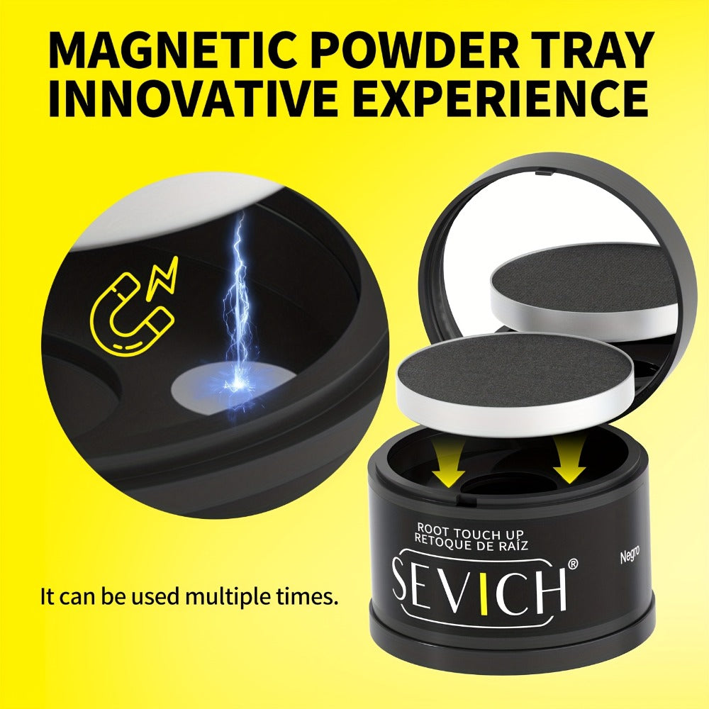 Hairline Powder Root Touch-Up Kit with Refill & Brush – Waterproof Instant Grey Hair Concealer Fills Sparse Hairline Bald Spots Eyebrow