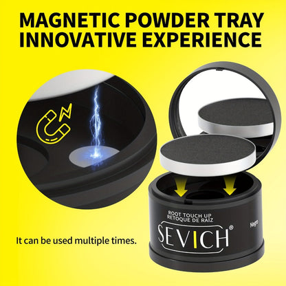 Hairline Powder Root Touch-Up Kit with Refill & Brush – Waterproof Instant Grey Hair Concealer Fills Sparse Hairline Bald Spots Eyebrow