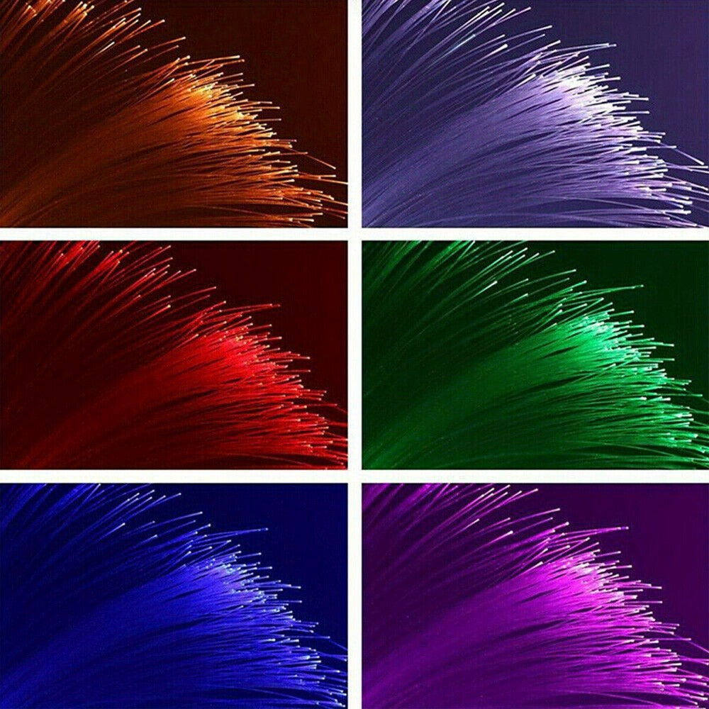Fiber Optic Star Ceiling Light Kit 1000pcs, 0.5mm x 78.74" RGBW Car Roof Headliner Starlight Kit with App & 24-Key Remote Control