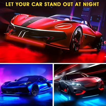 Car LED Atmosphere Light Panels APP & Wireless Control – External Decorative 2-Piece Set Multiple for Home, Desk and Accent Lighting