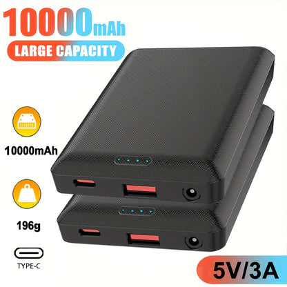 Power Bank 10000mAh 5V/3A for Heated Clothing with USB-A, USB-C and One- or Two-Pack Options