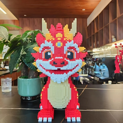 3D Chinese Dragon Model Assembly Set 4500pcs – DIY Build Mixed Color PP Festive Holiday Display Decoration Halloween Thanksgiving Christmas