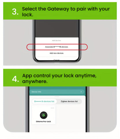Smart Door Lock GHome K10 K10 PRO K20 and KD03 PRO Knob Models with Three or Four Access Methods