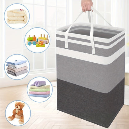 Collapsible Laundry Basket 3 Pack 75L – Freestanding Tall Clothes Hamper with Easy-Carry Handles for Bedroom, Bathroom, Family & Dorm