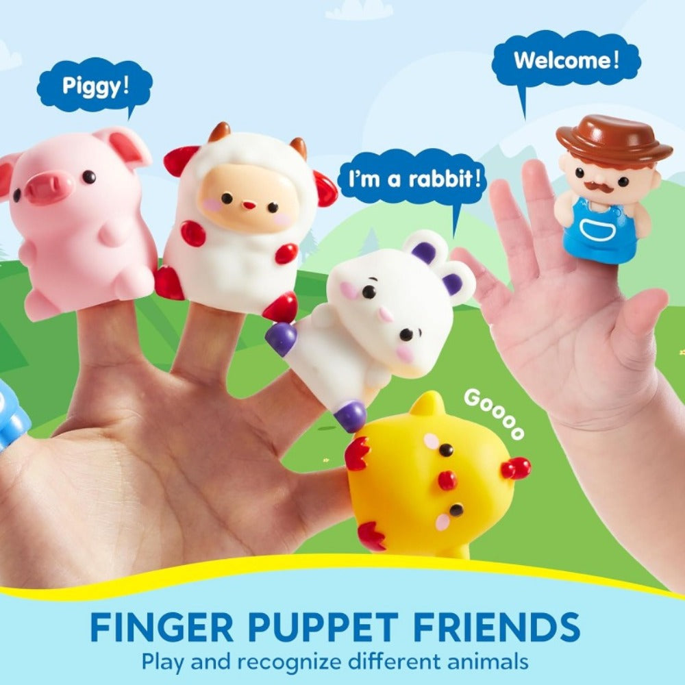 Farm Number Train Learning Toy for Toddlers with 9 Farm Animals & Farmer with the Listed Color, Size or Set Options for Everyday Use