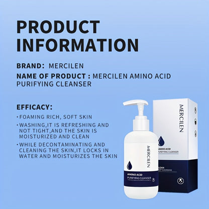 Gentle Purifying Amino Acid Face Wash, Foam Cleanser for All Skin Types, Deep Cleanse Without Stripping Moisture Barrier