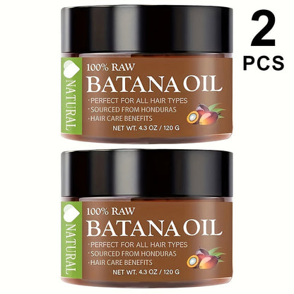 Hair Oil Batana Two-Jar Balm Set with Wide-Mouth Containers for Pre-Wash or Leave-In Hair Application