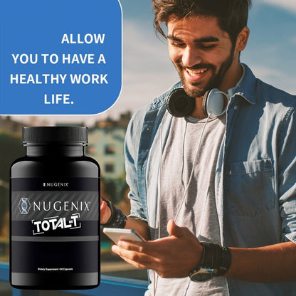 Testosterone Support Supplement for Men Total-T – Supports Free and Total Testosterone Levels, Natural Male Vitality & Strength Formula