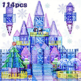114PCS/set Diamond Princess Ice Castle Theme Magnetic Sheets