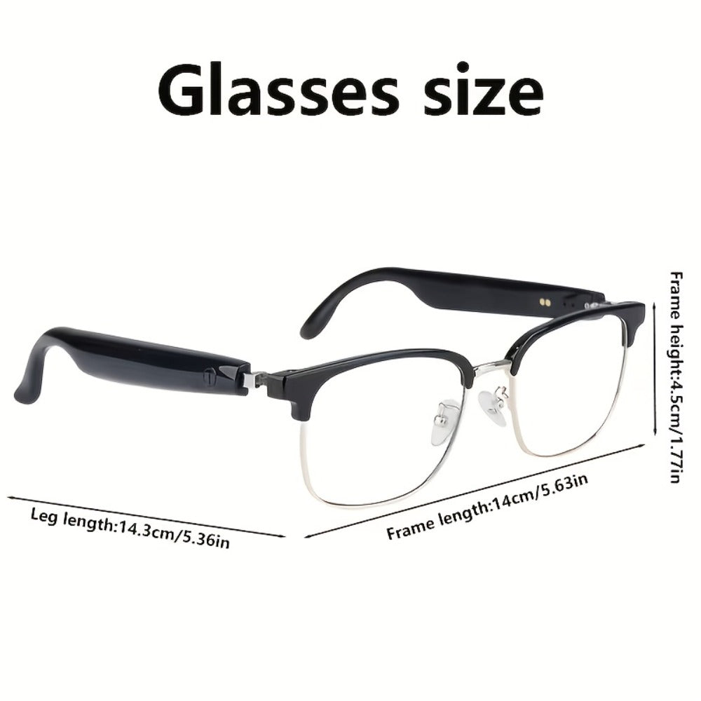 Smart Glasses Camera and Camera-Free Eyewear with Photochromic, Transparent and Black Lens Options