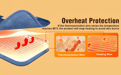 Graphene Heating Shawl Wrap Blanket - Ultra- Coral Fleece Temperature-Regulating Neck Back Shoulder Warmer