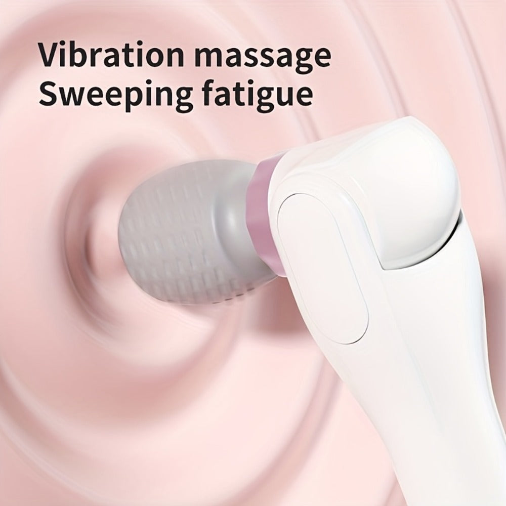 Electric Handheld Massager 180° Foldable Massage Stick, 5-Speed Vibration USB Rechargeable Rotating Head