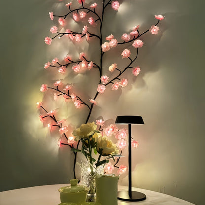 String Lights, Cherry Blossom Branch Chandelier with USB Power, Eight Modes and Four LED-and-Length Options