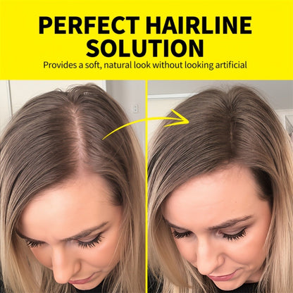 Hair Root & Hairline Concealer Powder Kit with Brush, Instant Coverage for Thinning Hair, Receding Hairline & Bald Spots