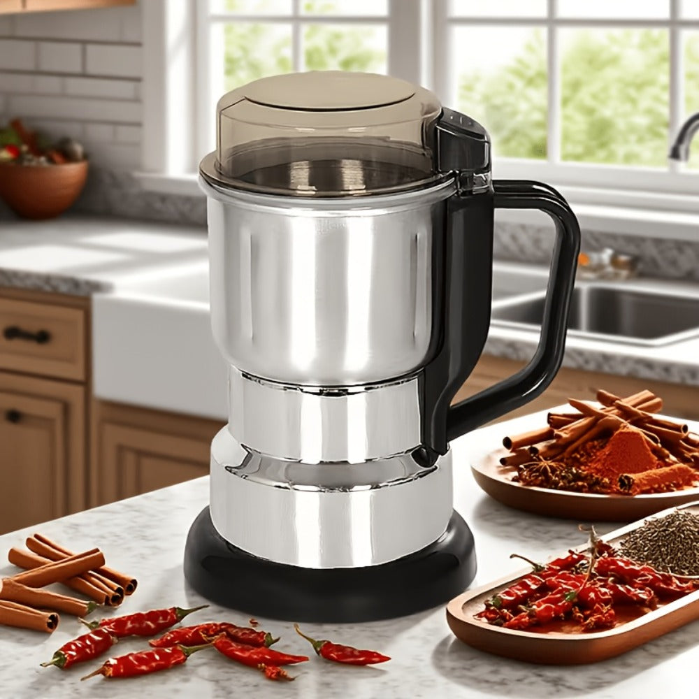 Electric Coffee Grinder 300W 4-Blade Stainless Steel Spice Nut Bean Grinder 400g 14oz Deepen for Entryways, Bedrooms and Living Spaces