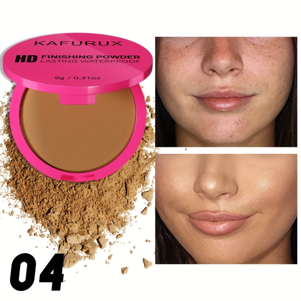 Pressed Powder Foundation 2 Pcs Set Waterproof Sweatproof Lightweight Buildable Coverage, for Makeup, Travel and Everyday Vanity Use