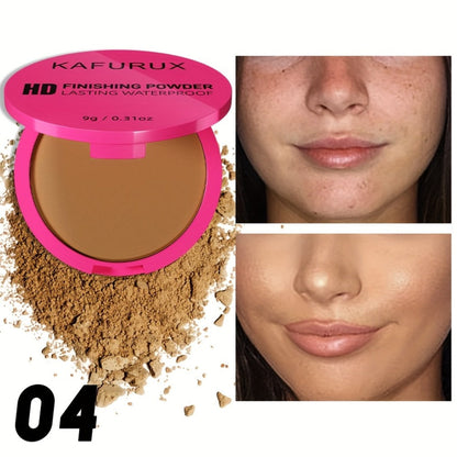 Pressed Powder Foundation 2 Pcs Set Waterproof Sweatproof Lightweight Buildable Coverage, for Makeup, Travel and Everyday Vanity Use