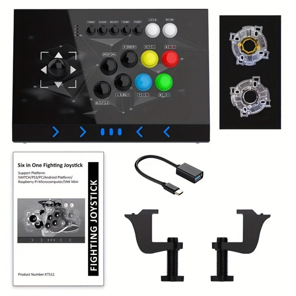 Arcade Stick DOYO KT511 for Nintendo Switch, PS3, PC & Android, 8-Way Square Gate Joystick, Turbo Function
