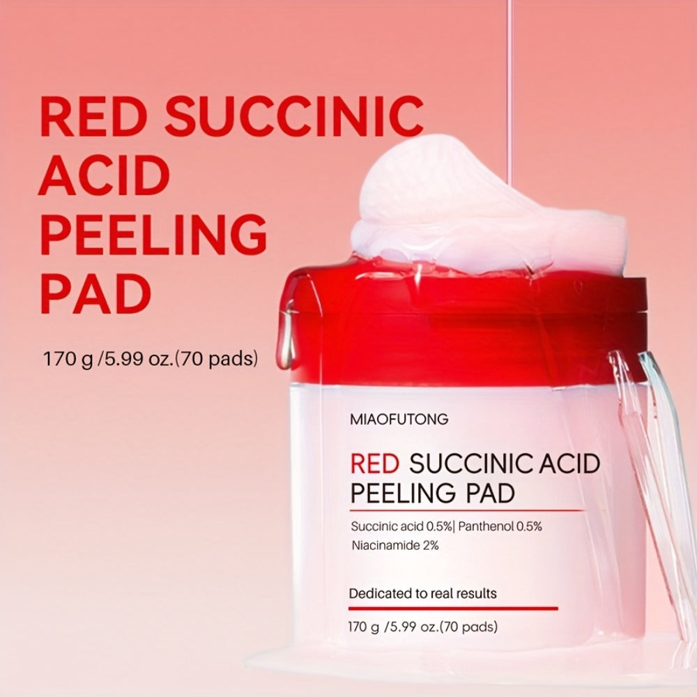 Exfoliating Cleansing Pads with Hyaluronic Acid & Rose Water 70 Count - Dual-Texture Deep for Bath Time, Home Spa and Personal Care