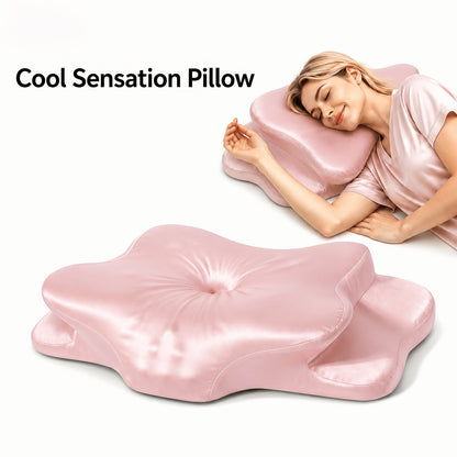 Cervical Neck Pillow for Sleeping - Butterfly Contour Memory Foam Support for Back & Side Sleepers