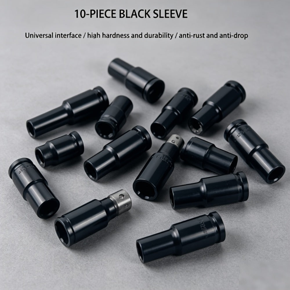 1/2 Inch Deep Impact Socket Set – Chrome Vanadium Steel for Tire Removal, Mechanical Repairs & Car Maintenance | Compatible with Electric