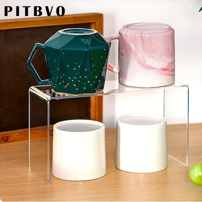 Acrylic Display Risers Clear Transparent Stands for Funko Pop Figures, Cupcakes, Jewelry, Perfume Bottles
