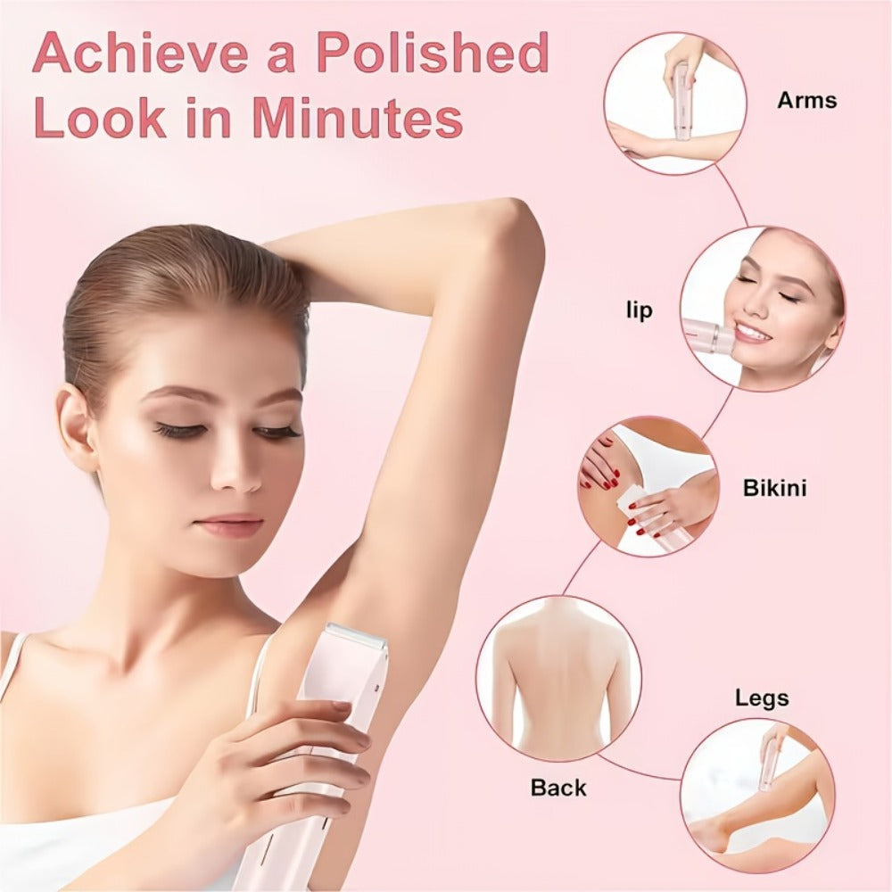 Electric Shaver 2-in-1 Women’s Razor and Bikini Trimmer with IPX6 Wet/Dry Use and USB Rechargeable Power