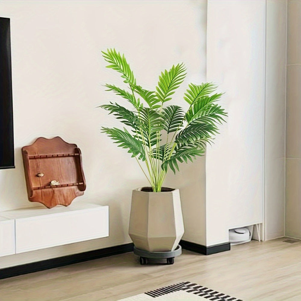 Artificial Palm Leaf Stems, Two-Piece Greenery Set at 26.77 Inches without Included Planter or Basket