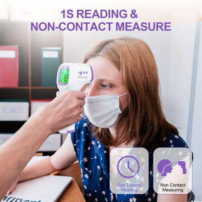 Non-Contact Forehead Thermometer Digital Infrared, 1-Second Instant Reading, Fever Alarm, 3-in-1 Forehead & Object Mode