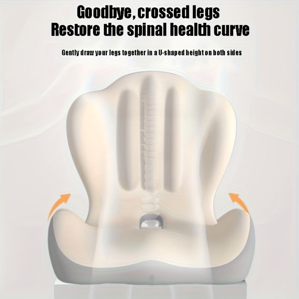 Hip & Lumbar Support Seat Cushion Ergonomic Memory Foam – Breathable High-Density Back Support Pillow for Office Chair