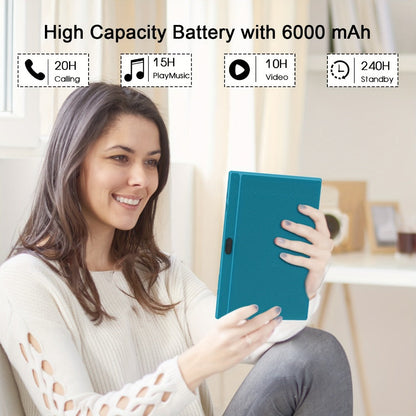 10.1-Inch Android 15 Tablet with 18GB Configured Memory, 128GB Storage, Dual-Band Wi-Fi and Keyboard Set Options