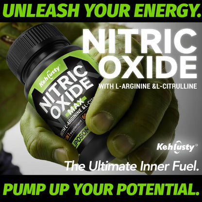 L-Arginine & L-Citrulline Supplement 7-in-1 with Maca Root, Beetroot & Nitric Oxide Booster - Stamina