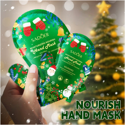 Collagen Hand & Foot Mask Set 12PCS – Deep Moisturizing Niacinamide Glycerin Hydrating Spa Treatment for Dry Cracked Hands & Feet