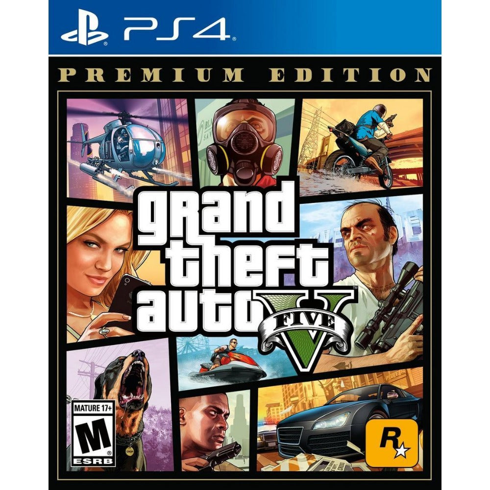 Grand Theft Auto V Premium Edition PS4, GTA 5 + GTA Online + Criminal Enterprise Starter Pack, PlayStation 4 Game Disc
