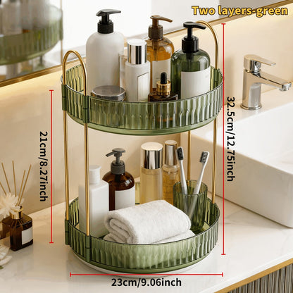 360 Rotating Makeup Organizer Skincare Storage Rack – Multi-Layer Detachable Cosmetic Organizer for Perfume, Lipstick, Skincare