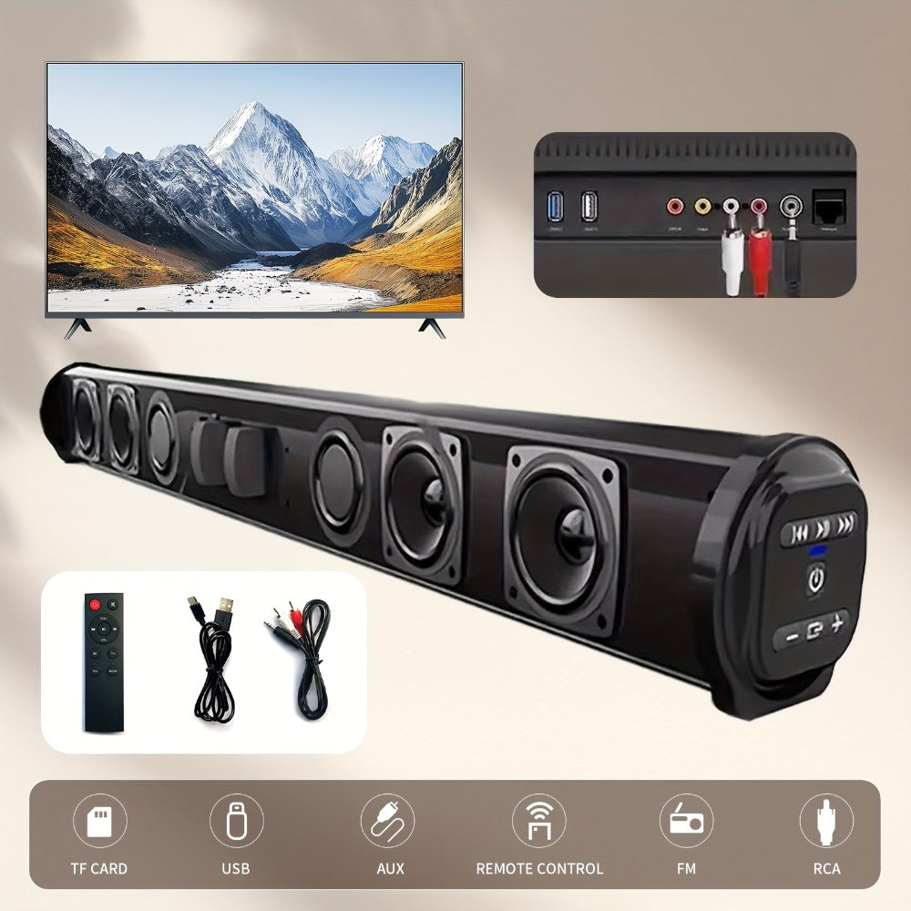 4D Echo Pearl Hi-Fi Soundbar with Subwoofer, Surround Sound Speaker System for TV, Computer & Laptop