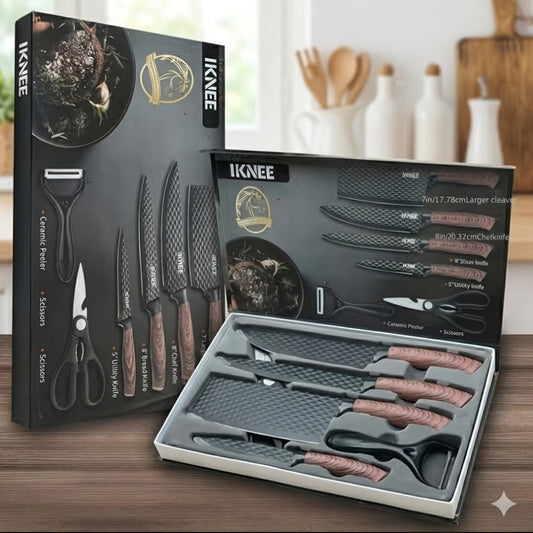 Kitchen Knife Set 6-Piece Professional Chef's Knife Set, High Carbon Stainless Steel Ultra-Sharp Blades