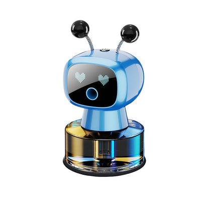 Smart Car Air Freshener Robot Shape – USB Rechargeable Auto Spray Diffuser with 4 Fragrance Levels, Start-Stop Automatic Scent Dispenser