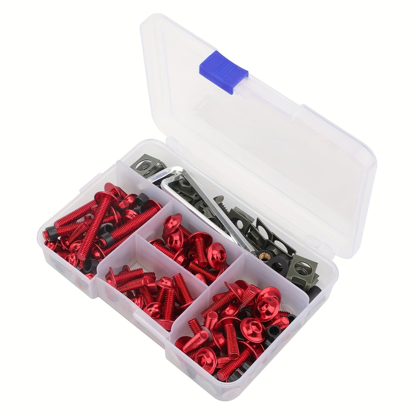 Motorcycle Fairing Bolt Kit 177-Piece CNC Anodized Aluminum Screws for Fairings Windshield Fuel Tank Body Panels