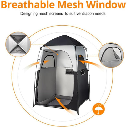 Pop Up Tent Outdoor Shower Camping Changing Room Mesh Floor for Garden, Patio and Yard Use
