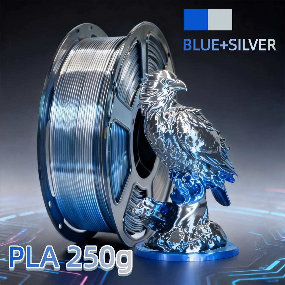 Dual Color PLA Filament 1.75mm 250g Vacuum Packed – Neatly Wound High Precision ±0.02mm Smooth Printing Two-Tone Gradient 3D Printer