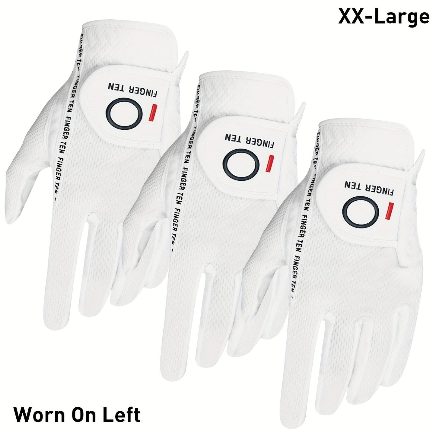 Wet Weather Golf Gloves Rain Grip 3-Pack for Men | Breathable Water-Resistant Golf Gloves for Left & Right Hand