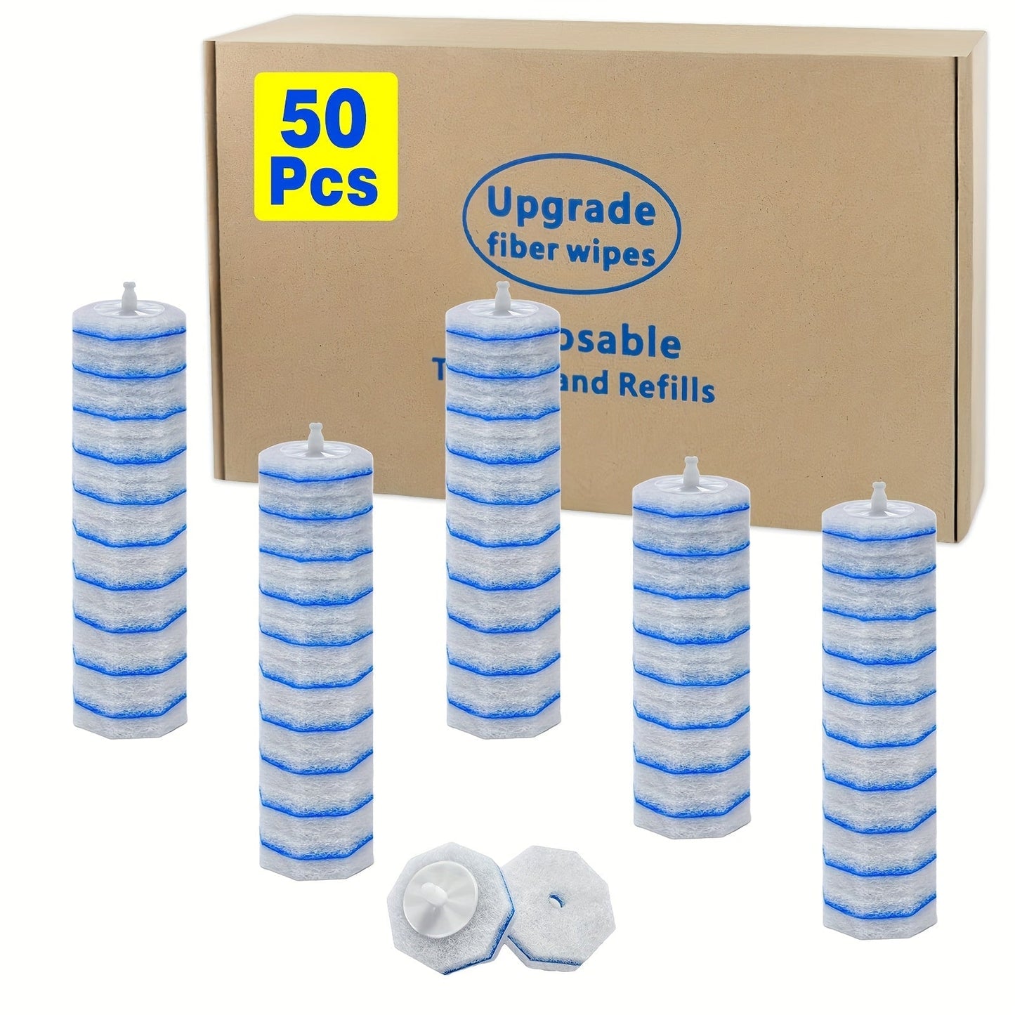Toilet Brush Refills Compatible with Clorox Toilet Wand Replacement Heads Upgraded Fiber for Entryways, Bedrooms and Living Spaces