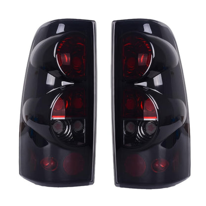 Tail Lights for Chevy Silverado 1500 2500 3500 1999-2006 & GMC Sierra 1999-2003 – Direct Replacement Pair | Black Housing | Smoked Gray